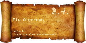Miu Algernon névjegykártya
